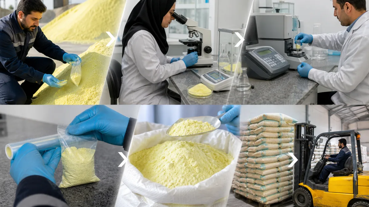 گوگرد پودری با ساختار یکنواخت