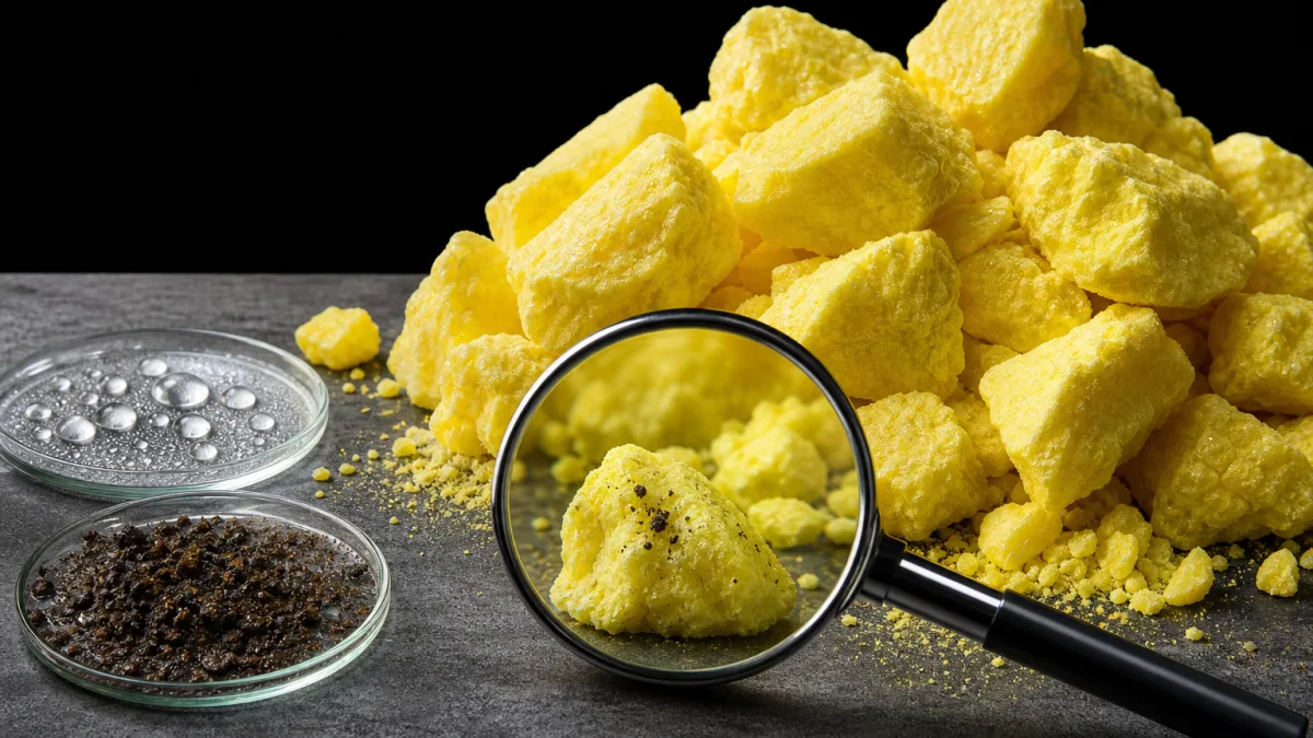 گوگرد خالص با ترکیب عنصری پایدار